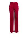 Via Masini 80 High-waisted Raspberry Trousers