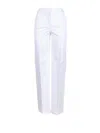 Via Masini 80 High-waisted White Trousers