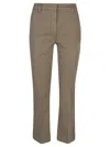 Via Masini 80 Cotton Trousers In Khaki