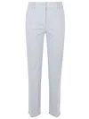 Via Masini 80 Light Grey Cotton Trousers In Gray