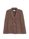 Via Masini 80 Double-breasted Jacket In Brown