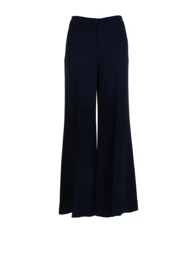 VIA MASINI 80 VIA MASINI 80 NAVY BLUE FLARED TROUSERS