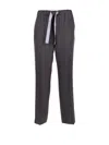 Via Masini 80 Olive Trousers With Maxi Drawstring In Multi