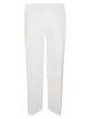 Via Masini 80 Straight Leg Linen Blend Trousers In White