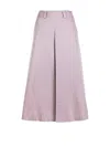 Via Masini 80 Pink Wide Skirt In Quinoa