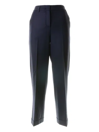 Via Masini 80 Press-crease Pants In Blue