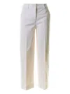 Via Masini 80 Pressed-crease Trousers In White