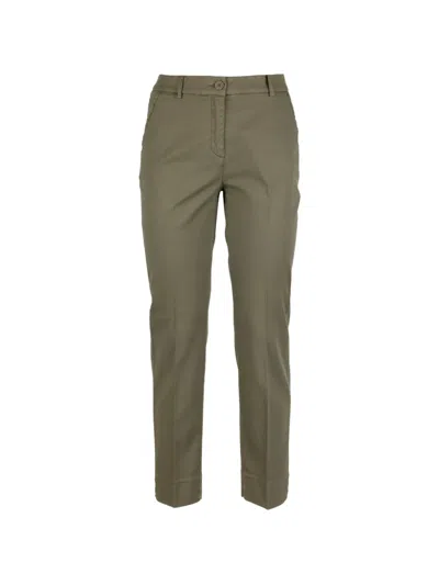 Via Masini 80 Slim-cut Trousers In Green