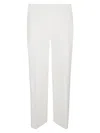 Via Masini 80 Straight Leg Linen Blend Trousers In White