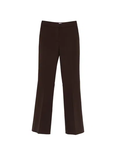 Via Masini 80 Straight Side-pockets Trousers In Brown