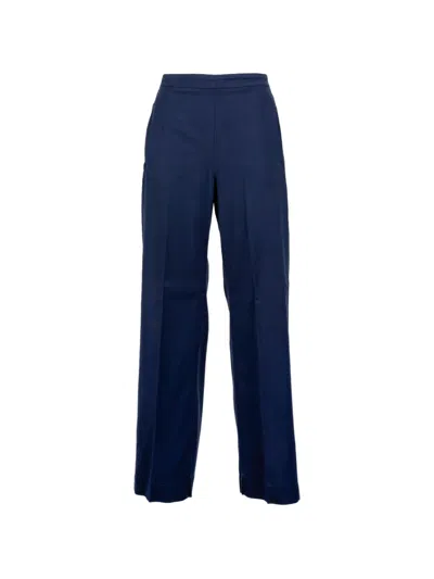 Via Masini 80 Straight-leg Trousers In Blue