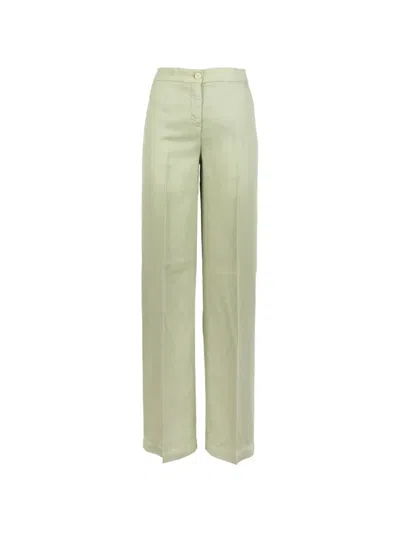 Via Masini 80 Tailored Trousers In Green