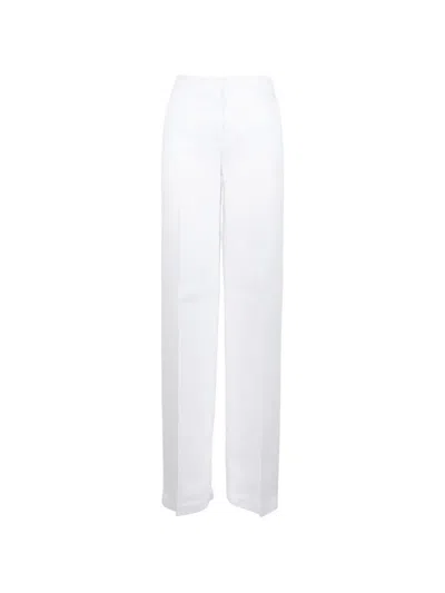Via Masini 80 Tailored Trousers In White