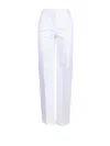 Via Masini 80 High-waisted White Trousers In White