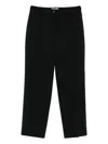 Via Masini 80 Wool Blend Trousers In Black