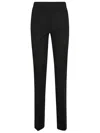 Via Masini 80 Flared Cotton Trousers In Black