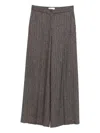 Via Masini 80 Brown Wide-leg Pants In Brown