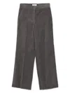 Via Masini 80 Velvet Trousers In Gray