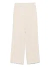 Via Masini 80 Velvet Trousers In Neutral