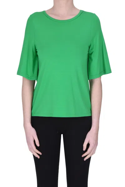 Via Masini 80 Viscose T-shirt In Green