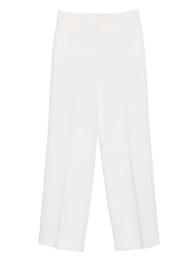 VIA MASINI 80 WHITE STRAIGHT-LEG TROUSERS