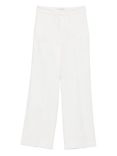 Via Masini 80 White Velvet Trousers