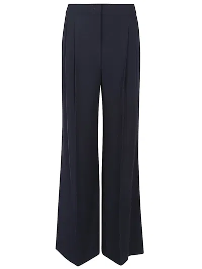 Via Masini 80 Wide-leg Trousers In Blue