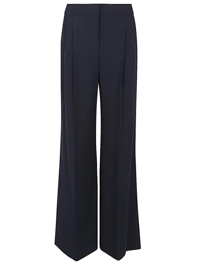 Via Masini 80 Wide-leg Trousers In Blue