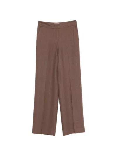 Via Masini 80 Wide-leg Trousers In Brown