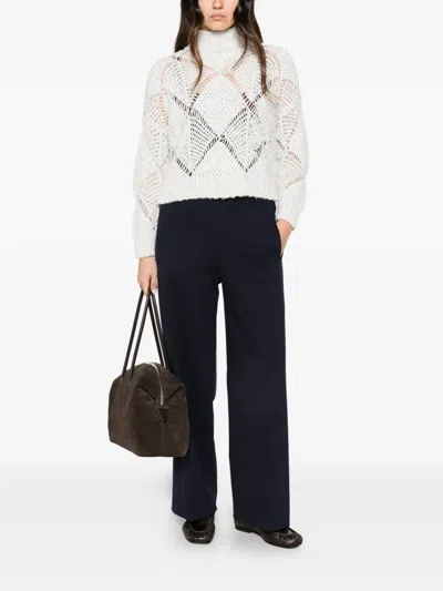 Via Masini 80 Wide-leg Trousers In Blue