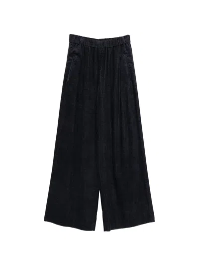 Via Masini 80 Wide-leg Trousers In Blue