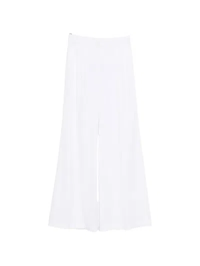 Via Masini 80 Wide-leg Trousers In White