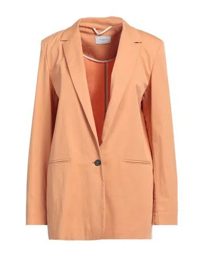 Via Masini 80 Woman Blazer Orange Size 6 Cotton, Elastane