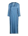Via Masini 80 Woman Midi Dress Blue Size 10 Viscose, Elastane In Blue