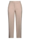 Via Masini 80 Woman Pants Beige Size 12 Polyester, Virgin Wool, Elastane In Beige