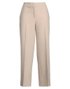 Via Masini 80 Woman Pants Beige Size 12 Polyester, Virgin Wool, Elastane In Neutral