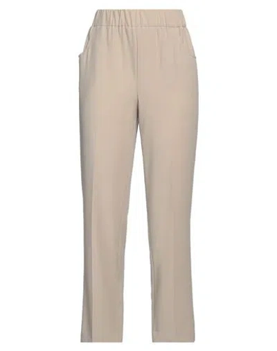 Via Masini 80 Woman Pants Beige Size 2 Polyester, Elastane