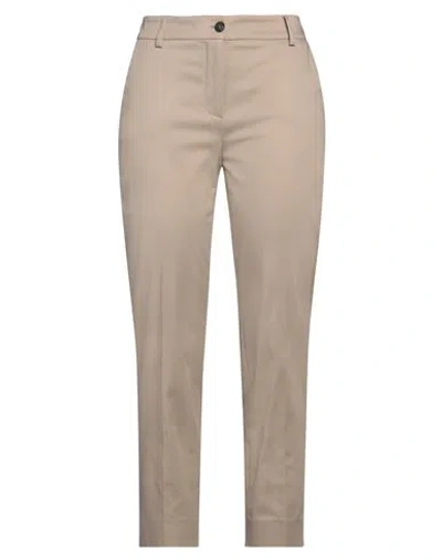 Via Masini 80 Woman Pants Beige Size 8 Cotton, Elastane