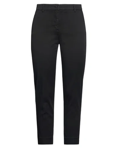 Via Masini 80 Woman Pants Black Size 12 Cotton, Elastomultiester, Elastane