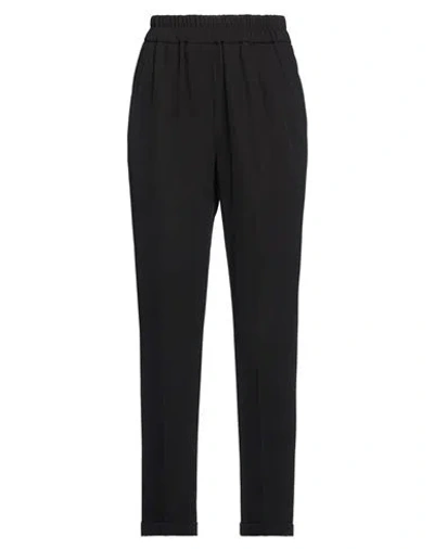 Via Masini 80 Woman Pants Black Size 2 Polyester, Eco Polyester