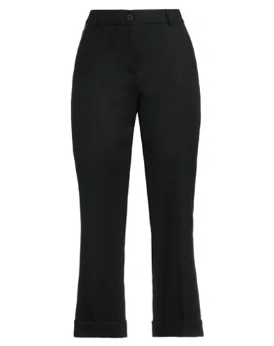 Via Masini 80 Woman Pants Black Size 6 Virgin Wool, Elastane