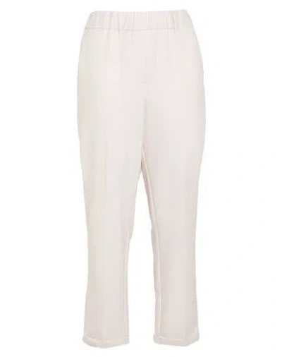 Via Masini 80 Woman Pants Blush Size 10 Polyester, Virgin Wool, Elastane In White