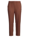 Via Masini 80 Woman Pants Brown Size 12 Polyester, Elastane In Brown
