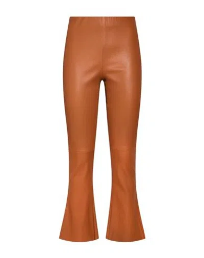 Via Masini 80 Woman Pants Brown Size 6 Leather