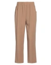 Via Masini 80 Woman Pants Camel Size 2 Polyester, Polyurethane In Beige