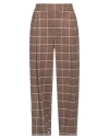 Via Masini 80 Woman Pants Camel Size 8 Polyester, Viscose, Elastane In Beige