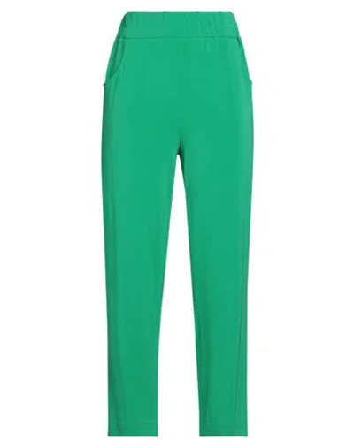 Via Masini 80 Woman Pants Green Size 8 Viscose, Elastane