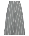 Via Masini 80 Woman Pants Grey Size 8 Cotton, Elastane In Grey