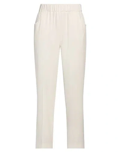 Via Masini 80 Woman Pants Ivory Size 4 Polyester, Elastane In White