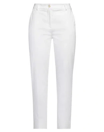 Via Masini 80 Cotton Straigh-leg Trousers In White